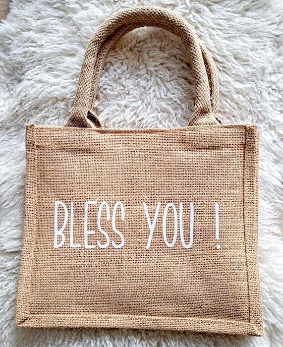 Jutetasche "Bless You !"